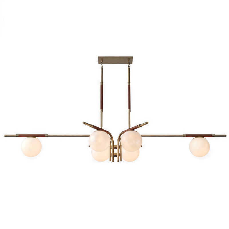 Oliver Chandelier - ANTIQUE BRASS / 41’’ / No Leather - Custom Lighting by Lucent Lightshop
