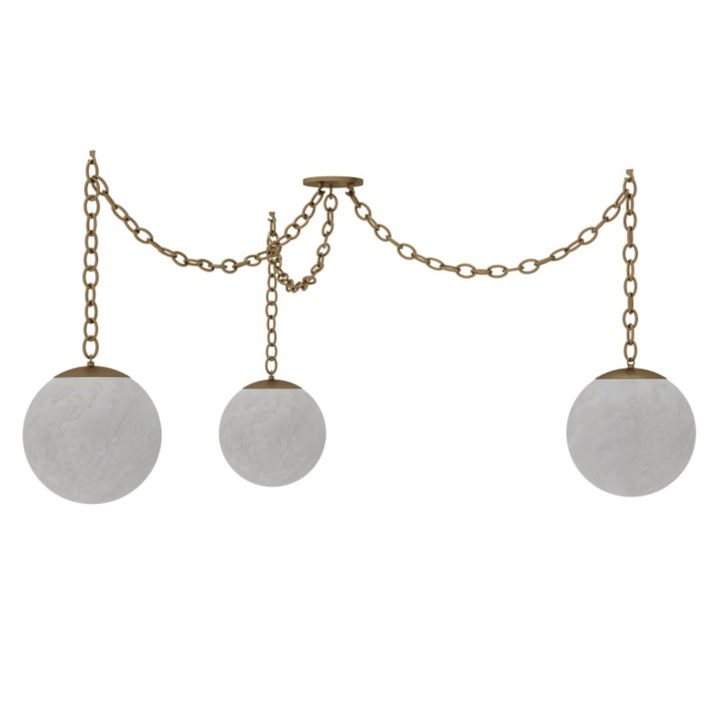 Alabaster 3 Swag Chandelier - Custom Lighting by Lucent Lightshop