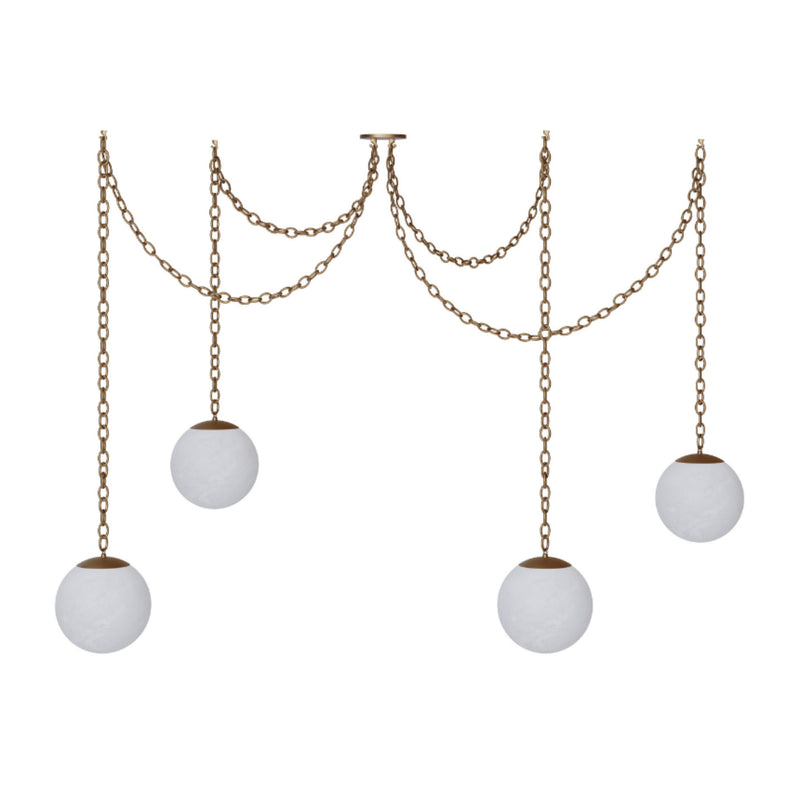 Alabaster 4 Swag Chandelier - Custom Lighting by Lucent Lightshop