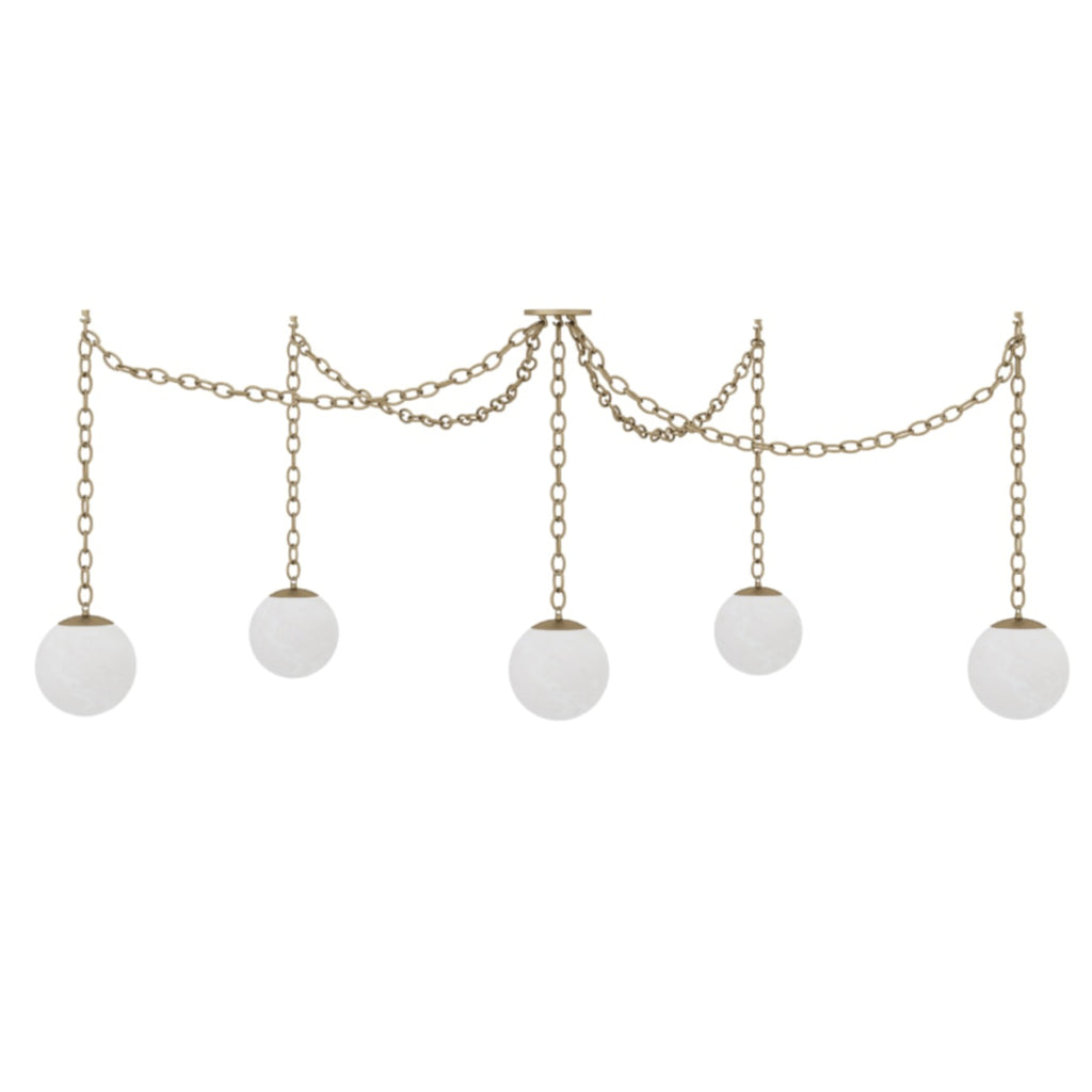 Alabaster 5 Swag Chandelier