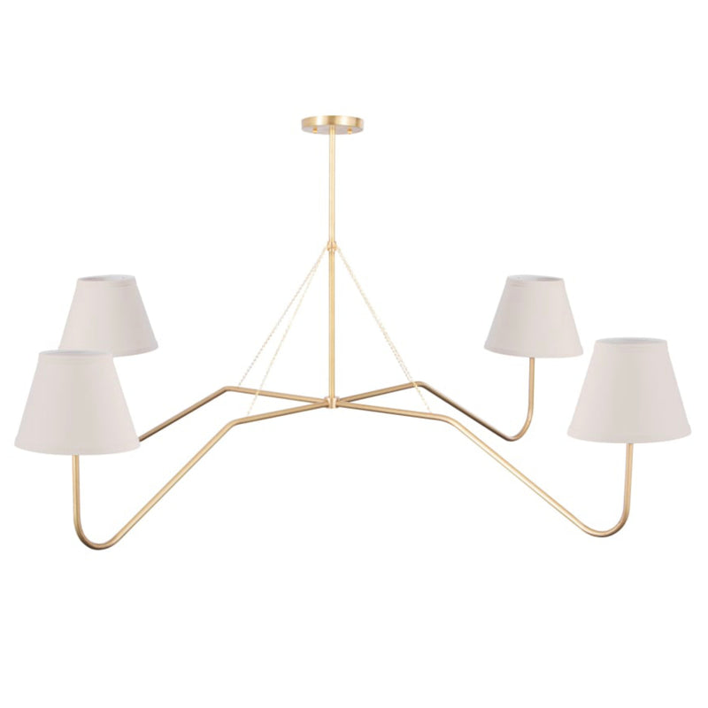 Amelia Chandelier - Modern Brass / 28’’ - Custom Lighting by Lucent Lightshop
