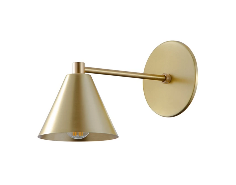 Straight Arm Peak Sconce - Modern Brass - sconce - Custom Lighting by Lucent Lightshop