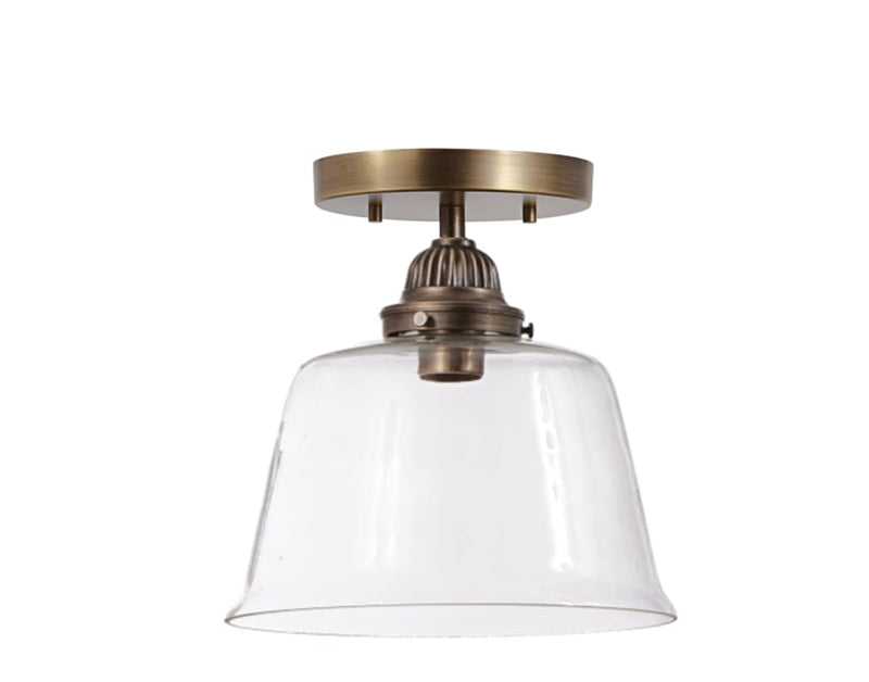 Harper Ceiling Mount - Antique Brass - Pendant - Custom Lighting by Lucent Lightshop