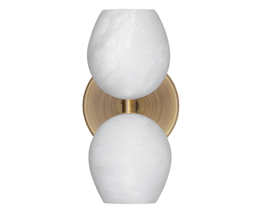 Double Teardrop Alabaster Sconce