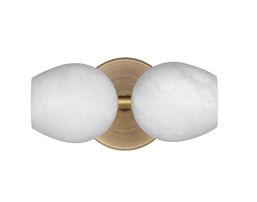 Double Teardrop Alabaster Sconce
