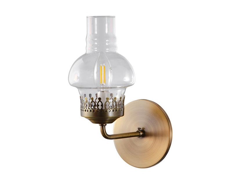 Adeline Sconce - Antique Brass - sconce - Custom Lighting by Lucent Lightshop