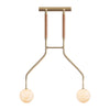 Peaks Alabaster Vanity Pendant - Antique Brass / Black - Custom Lighting by Lucent Lightshop