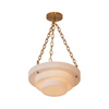 Fondren Alabaster Chandelier - Antique Brass / 26’’ - Custom Lighting by Lucent Lightshop