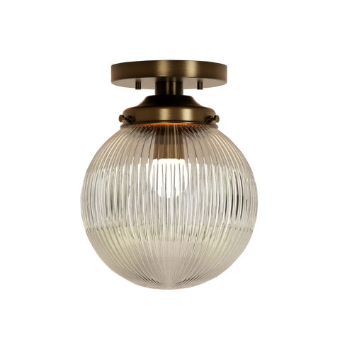 Delano Surface Mount - Antique Brass - Flush - Custom Lighting by Lucent Lightshop