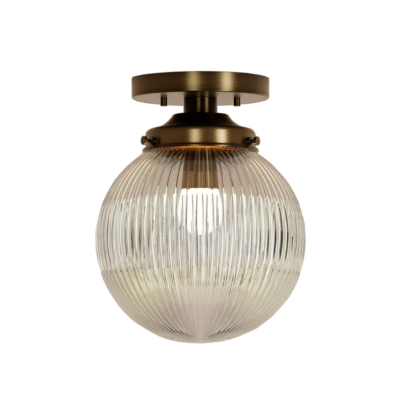 Delano Surface Mount - Antique Brass - Flush - Custom Lighting by Lucent Lightshop