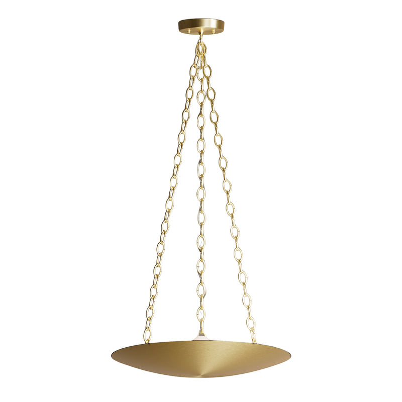 Lyndon Chandelier - Raw Unlacquered Brass - Custom Lighting by Lucent Lightshop
