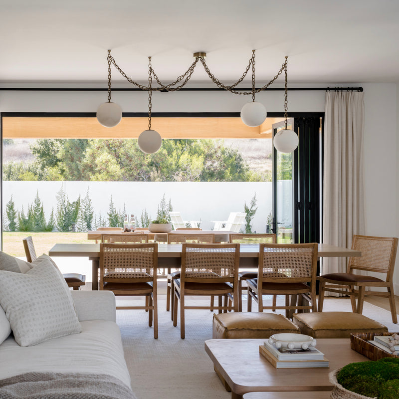 Alabaster 4 Swag Chandelier - Custom Lighting by Lucent Lightshop