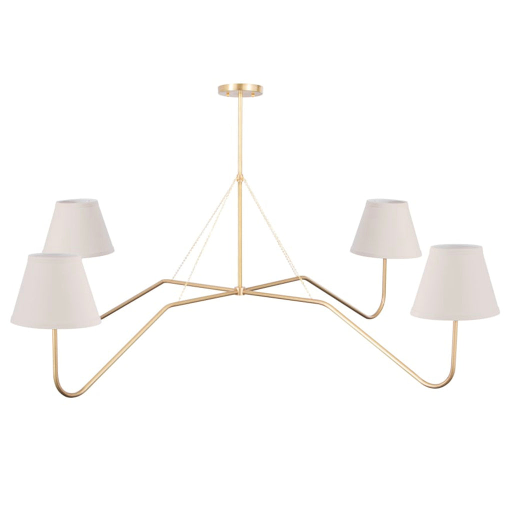 Amelia Chandelier - Modern Brass / 28’’ - Custom Lighting by Lucent Lightshop