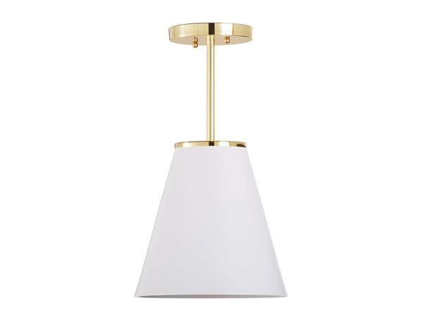 IG Sale - Bucket Pendant in Polished Brass & White w/ free shipping!