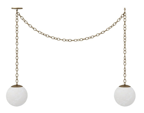 Alabaster 2 Swag Pendant - Chandelier - Custom Lighting by Lucent Lightshop