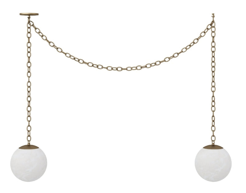 Alabaster 2 Swag Pendant - Chandelier - Custom Lighting by Lucent Lightshop